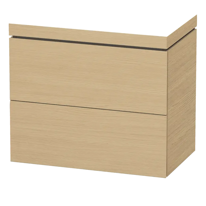 Duravit L-Cube 31" x 27" x 19" Natural Oak Two Drawer C-Bonded Floorstanding Vanity Kit (LC6937N3030)
