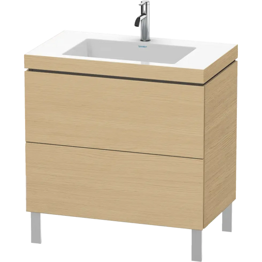 Duravit L-Cube 31" x 27" x 19" Natural Oak Two Drawer C-Bonded Floorstanding Vanity Kit (LC6937O3030)