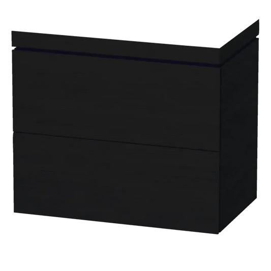Duravit L-Cube 31" x 27" x 19" Oak Black Two Drawer C-Bonded Floorstanding Vanity Kit (LC6937N1616)
