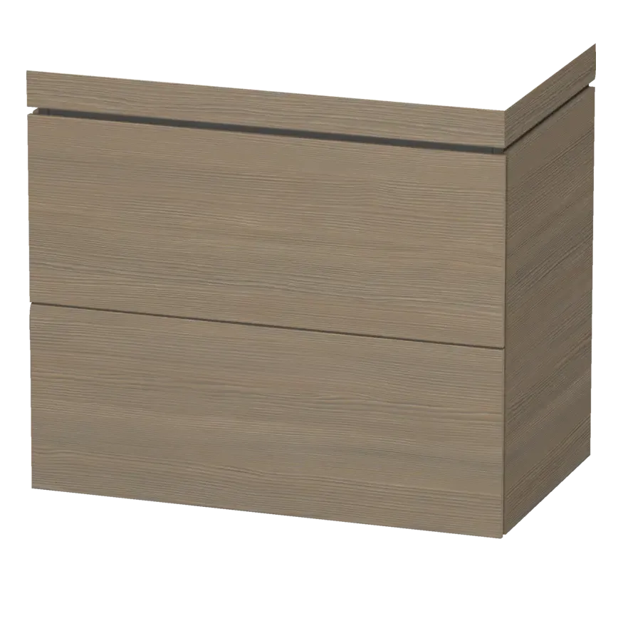Duravit L-Cube 31" x 27" x 19" Oak Terra Two Drawer C-Bonded Floorstanding Vanity Kit (LC6937N3535)