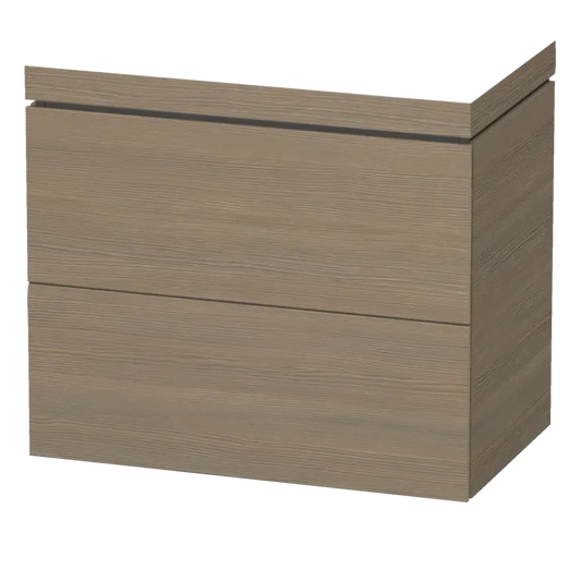 Duravit L-Cube 31" x 27" x 19" Oak Terra Two Drawer C-Bonded Floorstanding Vanity Kit (LC6937N3535)
