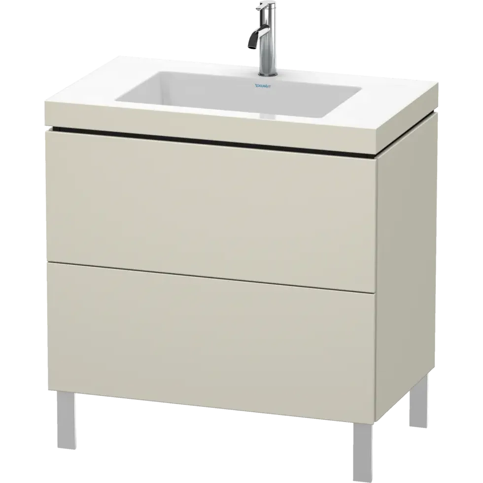 Duravit L-Cube 31" x 27" x 19" Taupe Two Drawer C-Bonded Floorstanding Vanity Kit (LC6937O9191)
