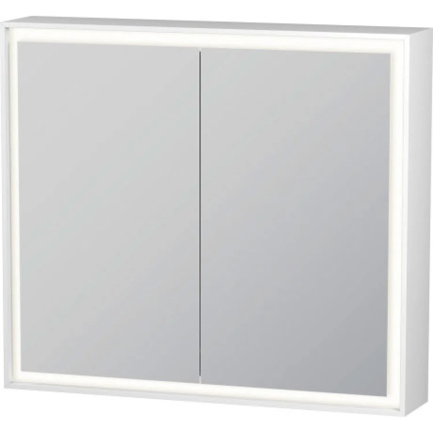 Duravit L-Cube 31" x 28" White Mirror Cabinet With Lighting (LC755100000)