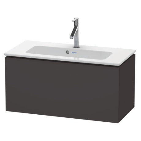 Duravit L-Cube 32" x 16" x 15" Graphite One Drawer Wall-Mount Vanity Unit (LC615708080)