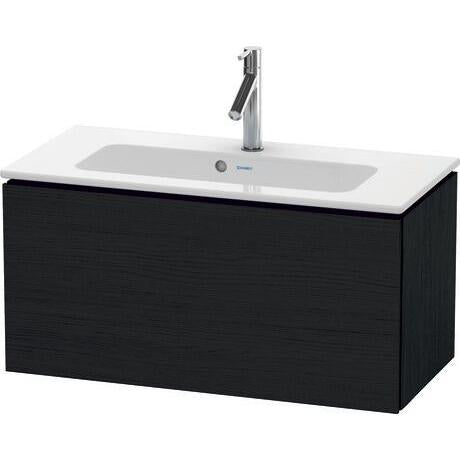 Duravit L-Cube 32" x 16" x 15" Oak Black One Drawer Wall-Mount Vanity Unit (LC615701616)
