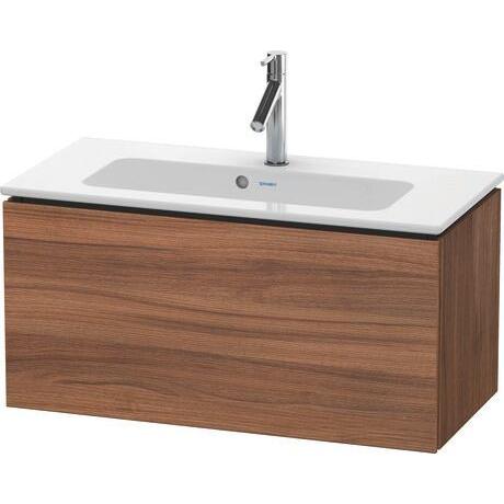 Duravit L-Cube 32" x 16" x 15" Walnut One Drawer Wall-Mount Vanity Unit (LC615707979)