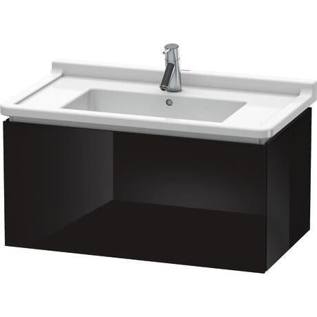Duravit L-Cube 32" x 16" x 18" Black Wall-Mount Vanity Unit (LC616504040)