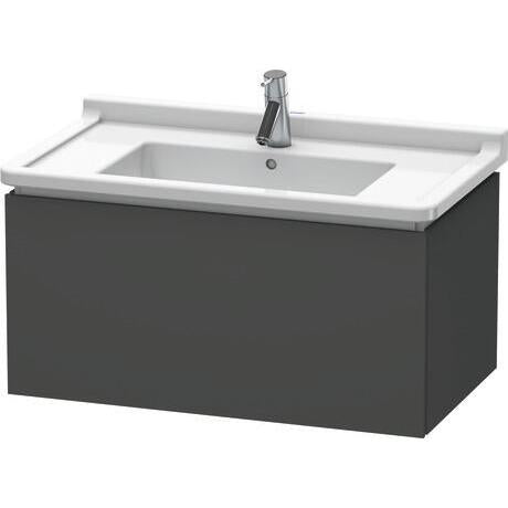 Duravit L-Cube 32" x 16" x 18" Graphite Wall-Mount Vanity Unit (LC616504949)