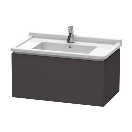 Duravit L-Cube 32" x 16" x 18" Graphite Wall-Mount Vanity Unit (LC616508080)