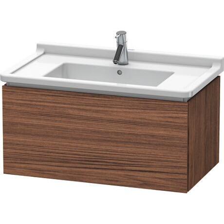 Duravit L-Cube 32" x 16" x 18" Walnut Dark Wall-Mount Vanity Unit (LC616502121)