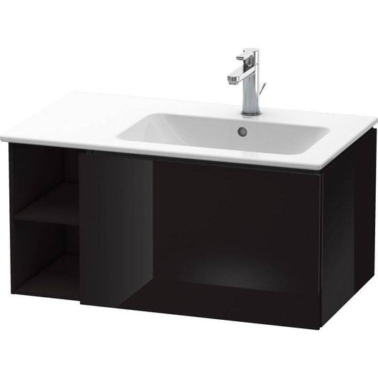 Duravit L-Cube 32" x 16" x 19" Black One Drawer Wall-Mount Vanity Unit (LC619204040)