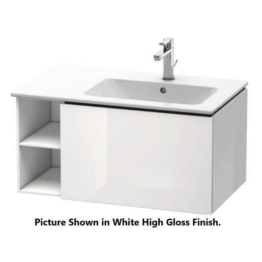 Duravit L-Cube 32" x 16" x 19" Dolomite Gray One Drawer Wall-Mount Vanity Unit (LC619203838)