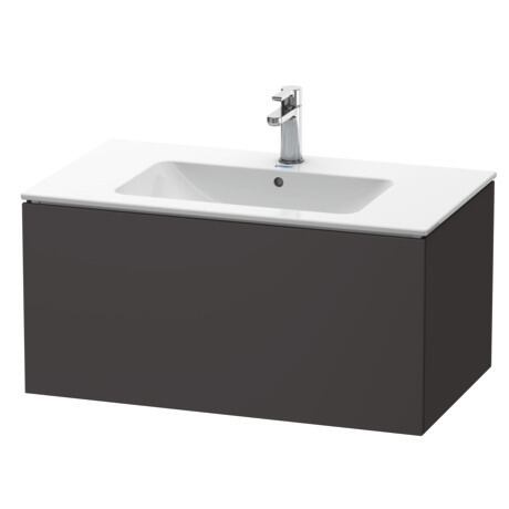 Duravit L-Cube 32" x 16" x 19" Graphite One Drawer Wall-Mount Vanity Unit (LC614108080)
