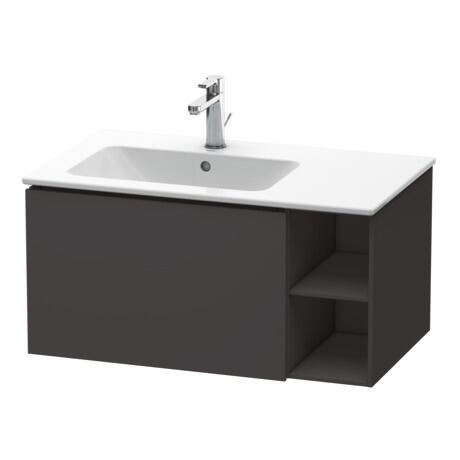 Duravit L-Cube 32" x 16" x 19" Graphite One Drawer Wall-Mount Vanity Unit (LC619108080)