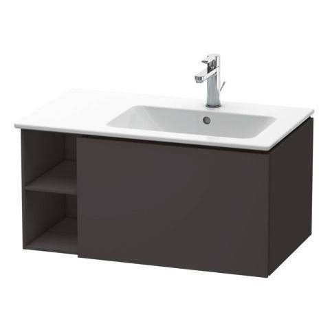 Duravit L-Cube 32" x 16" x 19" Graphite One Drawer Wall-Mount Vanity Unit (LC619208080)