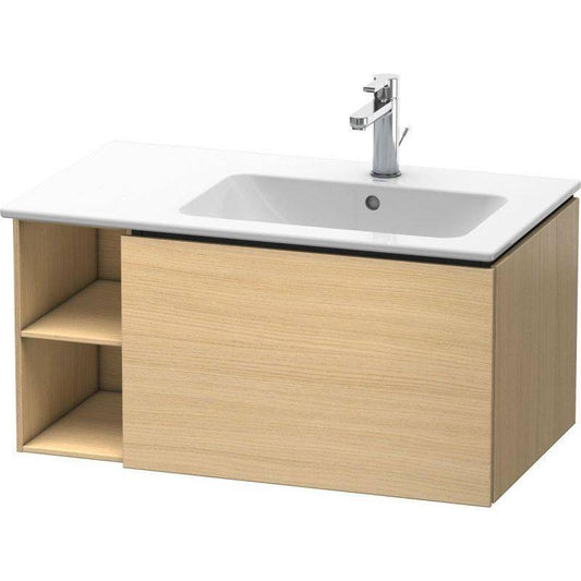 Duravit L-Cube 32" x 16" x 19" Mediterranean Oak One Drawer Wall-Mount Vanity Unit (LC619207171)