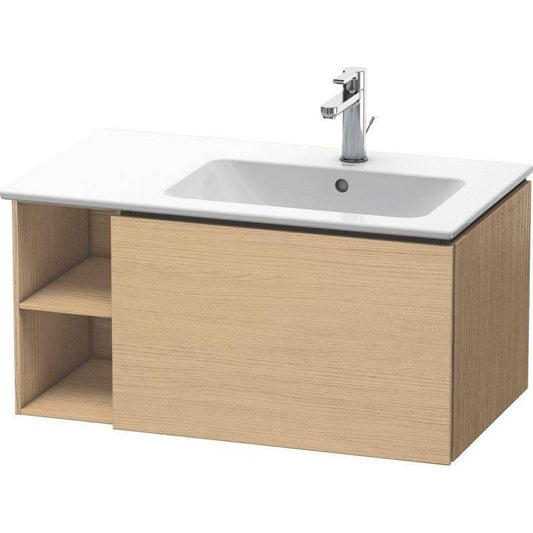 Duravit L-Cube 32" x 16" x 19" Natural Oak One Drawer Wall-Mount Vanity Unit (LC619203030)
