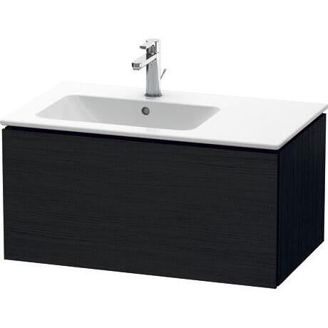 Duravit L-Cube 32" x 16" x 19" Oak Black One Drawer Wall-Mount Vanity Unit (LC614101616)