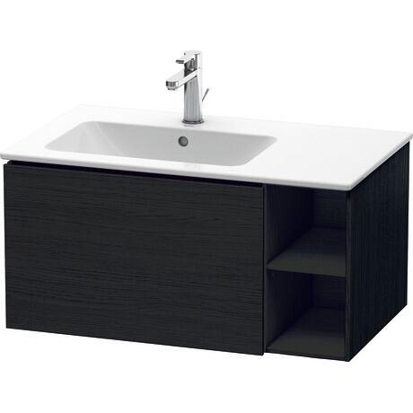 Duravit L-Cube 32" x 16" x 19" Oak Black One Drawer Wall-Mount Vanity Unit (LC619101616)