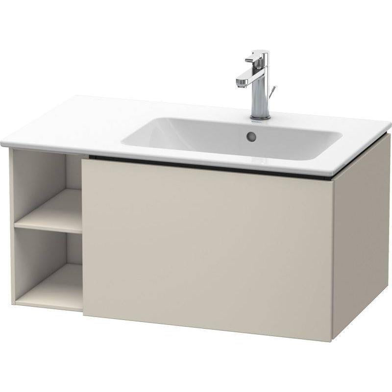 Duravit L-Cube 32" x 16" x 19" Taupe One Drawer Wall-Mount Vanity Unit (LC619209191)