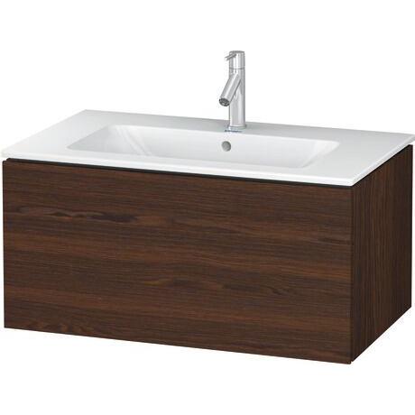Duravit L-Cube 32" x 16" x 19" Walnut Brushed One Drawer Wall-Mount Vanity Unit (LC614106969)
