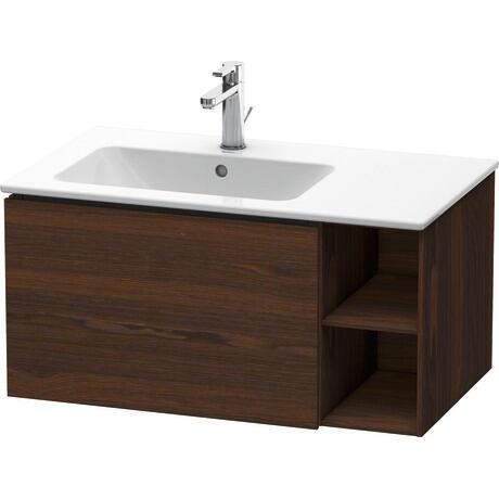Duravit L-Cube 32" x 16" x 19" Walnut Brushed One Drawer Wall-Mount Vanity Unit (LC619106969)