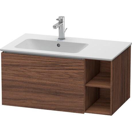 Duravit L-Cube 32" x 16" x 19" Walnut Dark One Drawer Wall-Mount Vanity Unit (LC619102121)