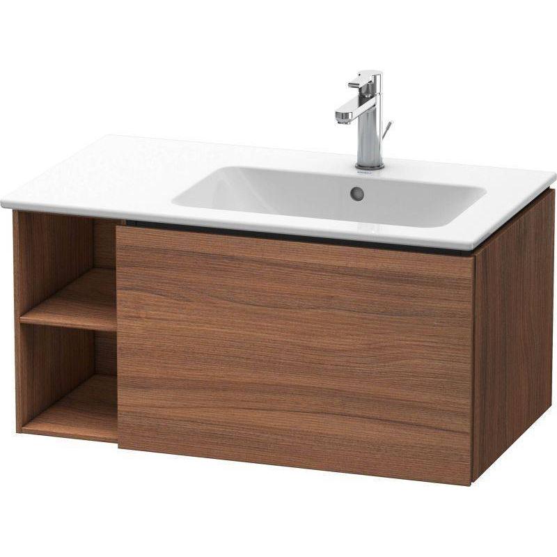 Duravit L-Cube 32" x 16" x 19" Walnut One Drawer Wall-Mount Vanity Unit (LC619207979)