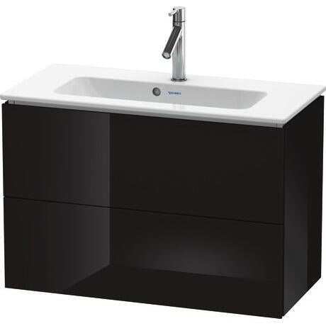 Duravit L-Cube 32" x 22" x 15" Black Two Drawer Wall-Mount Vanity Unit (LC625704040)