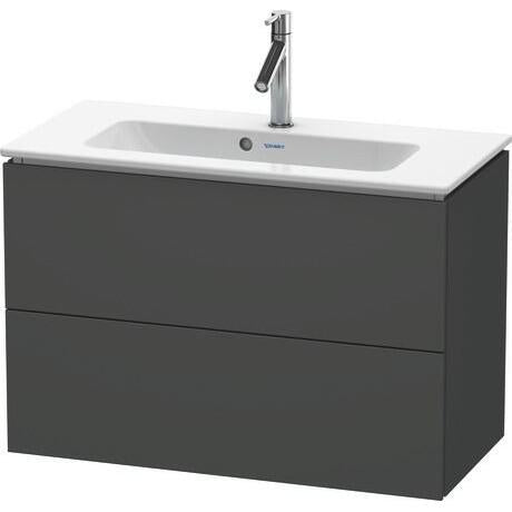 Duravit L-Cube 32" x 22" x 15" Graphite Two Drawer Wall-Mount Vanity Unit (LC625704949)
