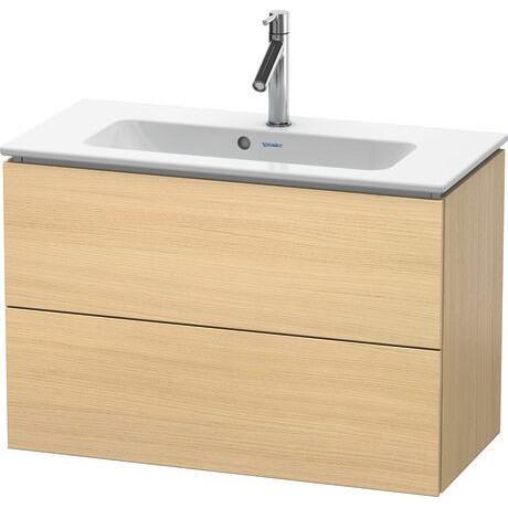Duravit L-Cube 32" x 22" x 15" Mediterranean Oak Two Drawer Wall-Mount Vanity Unit (LC625707171)