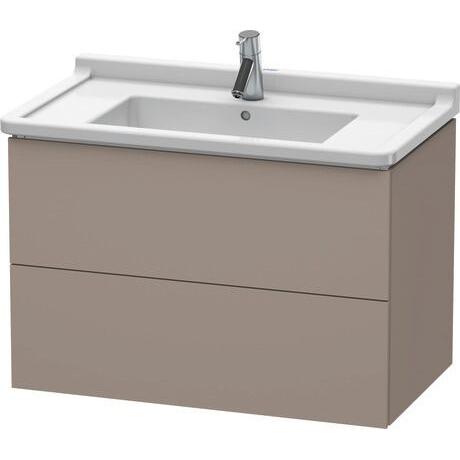 Duravit L-Cube 32" x 22" x 18" Basalt Two Drawer Wall-Mount Vanity Unit (LC626504343)