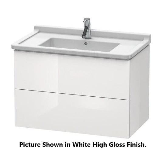 Duravit L-Cube 32" x 22" x 18" Brushed Oak Two Drawer Wall-Mount Vanity Unit (LC626501212)