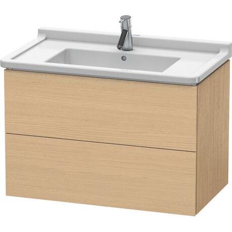 Duravit L-Cube 32" x 22" x 18" Natural Oak Two Drawer Wall-Mount Vanity Unit (LC626503030)