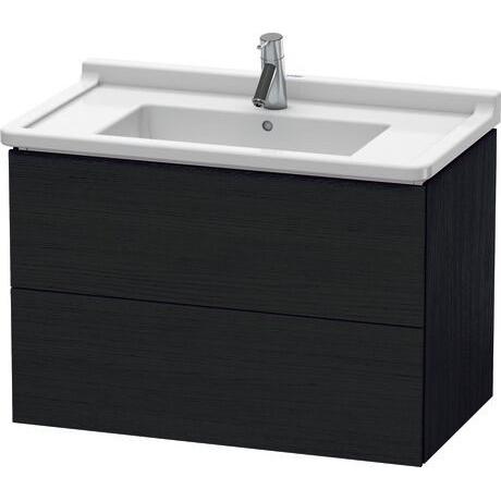 Duravit L-Cube 32" x 22" x 18" Oak Black Two Drawer Wall-Mount Vanity Unit (LC626501616)