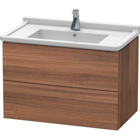 Duravit L-Cube 32" x 22" x 18" Walnut Two Drawer Wall-Mount Vanity Unit (LC626507979)