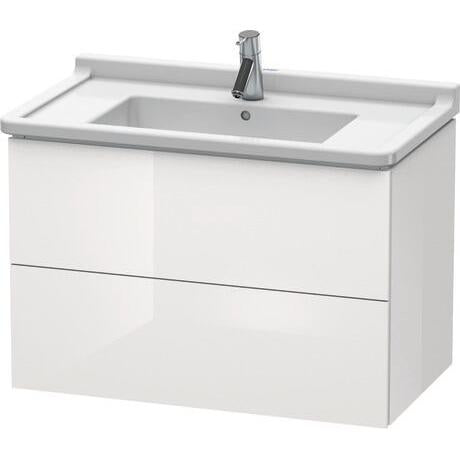 Duravit L-Cube 32" x 22" x 18" White Two Drawer Wall-Mount Vanity Unit (LC626502222)