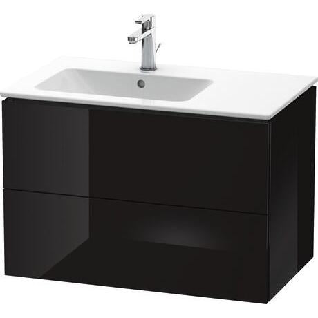Duravit L-Cube 32" x 22" x 19" Black Two Drawer Wall-Mount Vanity Unit (LC629104040)