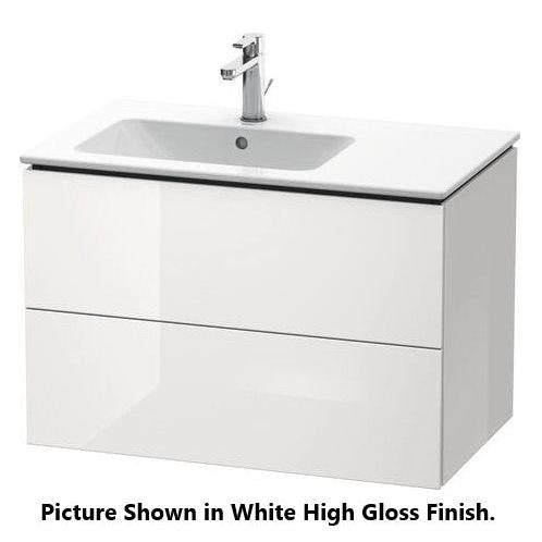 Duravit L-Cube 32" x 22" x 19" Cashmere Oak Two Drawer Wall-Mount Vanity Unit (LC629101111)