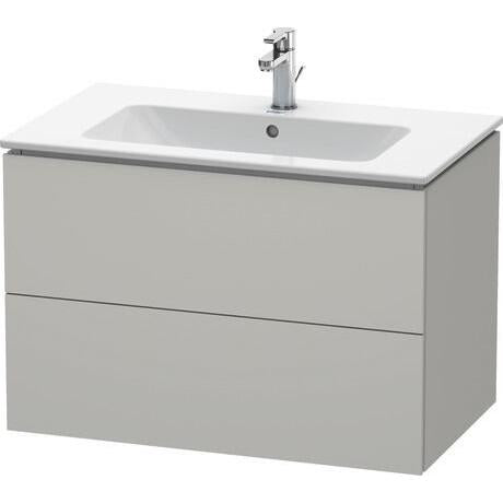 Duravit L-Cube 32" x 22" x 19" Concrete Gray Two Drawer Wall-Mount Vanity Unit (LC624100707)