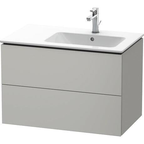 Duravit L-Cube 32" x 22" x 19" Concrete Gray Two Drawer Wall-Mount Vanity Unit (LC629200707)