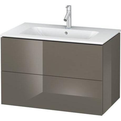 Duravit L-Cube 32" x 22" x 19" Flannel Gray Two Drawer Wall-Mount Vanity Unit (LC624108989)