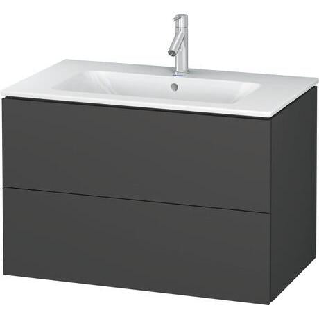 Duravit L-Cube 32" x 22" x 19" Graphite Two Drawer Wall-Mount Vanity Unit (LC624104949)