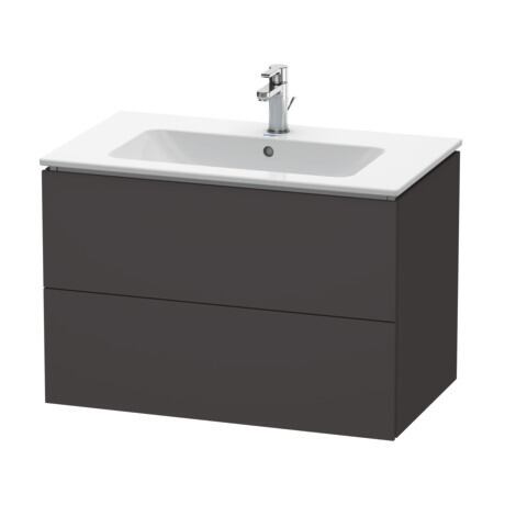 Duravit L-Cube 32" x 22" x 19" Graphite Two Drawer Wall-Mount Vanity Unit (LC624108080)