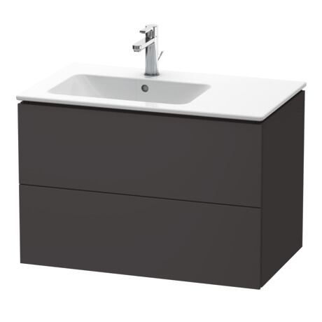 Duravit L-Cube 32" x 22" x 19" Graphite Two Drawer Wall-Mount Vanity Unit (LC629108080)