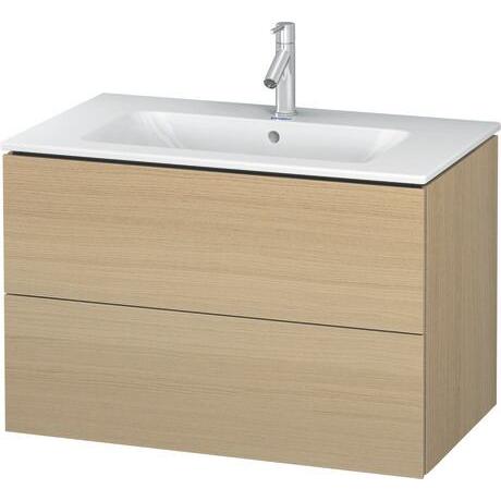 Duravit L-Cube 32" x 22" x 19" Mediterranean Oak Two Drawer Wall-Mount Vanity Unit (LC624107171)