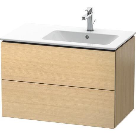 Duravit L-Cube 32" x 22" x 19" Mediterranean Oak Two Drawer Wall-Mount Vanity Unit (LC629207171)