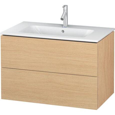 Duravit L-Cube 32" x 22" x 19" Natural Oak Two Drawer Wall-Mount Vanity Unit (LC624103030)