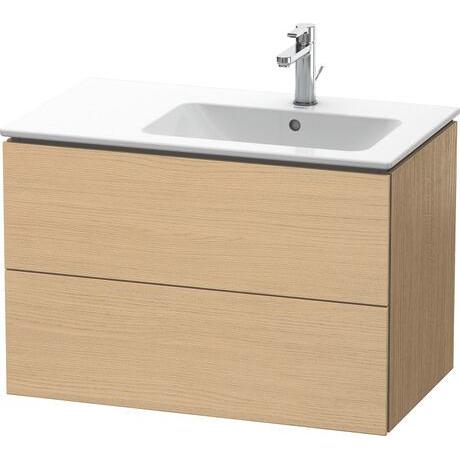 Duravit L-Cube 32" x 22" x 19" Natural Oak Two Drawer Wall-Mount Vanity Unit (LC629203030)