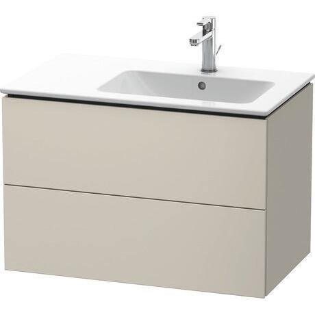 Duravit L-Cube 32" x 22" x 19" Taupe Two Drawer Wall-Mount Vanity Unit (LC629209191)